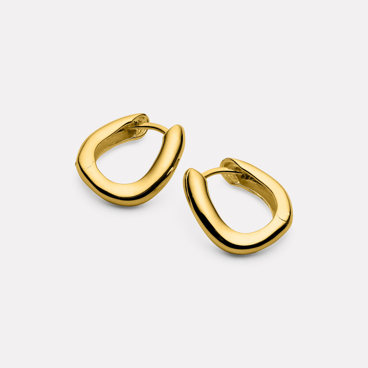 Najo Balm Yellow Gold Plated Huggie Earrings