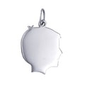 Sterling Silver Engravable Boy Pendant