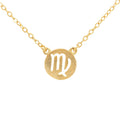 Yellow Gold Plated Virgo Zodiac Necklace