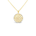 9ct Yellow Gold Fancy Round Cubic Zirconia Set Pendant