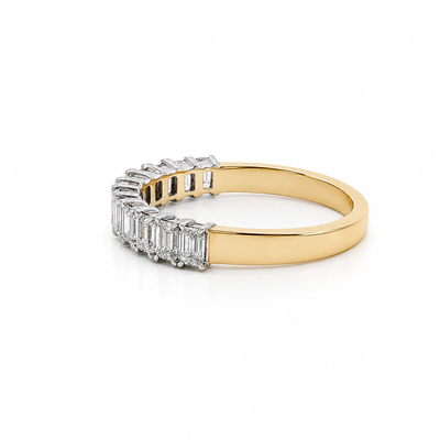 18ct Two Tone Lab Grown Diamond Wedding Ring - alternate