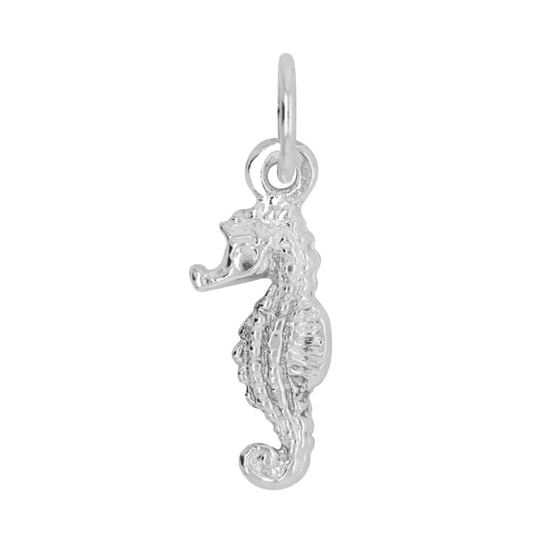 Sterling Silver Small Seahorse Charm - alternate view