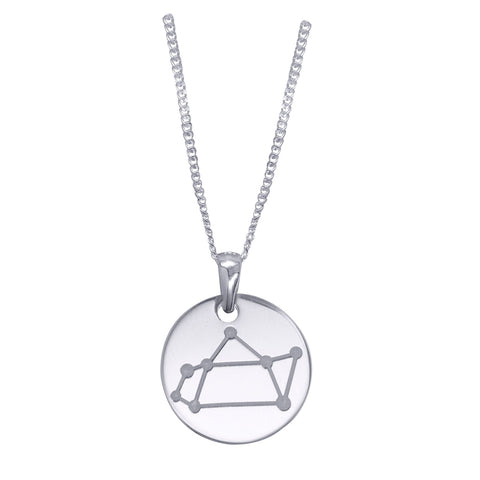 Sterling Silver Sagittarius Constellation And Zodiac Necklace - alternate view