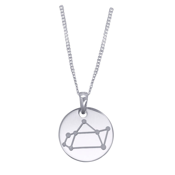 Sterling Silver Sagittarius Constellation And Zodiac Necklace - alternate view