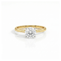 1.05ct Round Lab Grown Diamond Engagement Ring With Hidden Halo