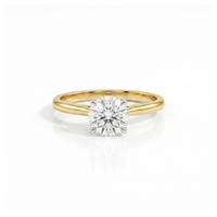 1.05ct Round Lab Grown Diamond Engagement Ring With Hidden Halo