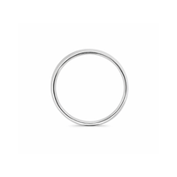 Sterling Silver Solid Half Round Ladies Wedding Ring