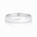 Sterling Silver Polished Plain Ladies Wedding Ring