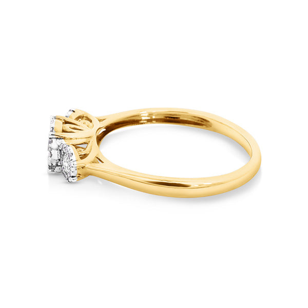 0.47ct Round Natural Diamond Trilogy Ring - alternate view