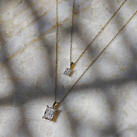 9ct Yellow Gold 2.00ct Radiant Cut Lab Grown Diamond Pendant