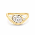 9ct Yellow Gold Oval Lab Grown Diamond Engagement Ring