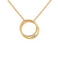 9ct Yellow Gold Round Diamond Pendant