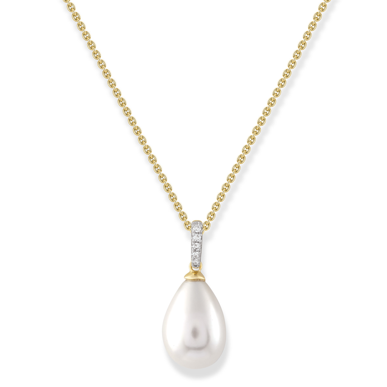 White gold deals pearl pendant