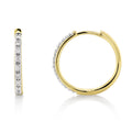 9ct Yellow Gold Diamond Huggies