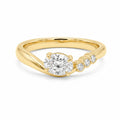 9ct Yellow Gold Oval Lab Grown Diamond East To West Ring