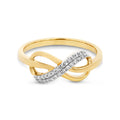 0.10ct Round Natural Diamond Infinity Ring