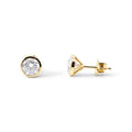 The Bronte | 1.57ct Round Bezel Set Lab Grown Diamond Stud Earrings