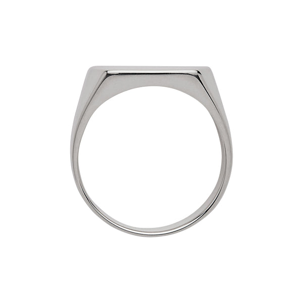 Najo Moto Men’s Silver Rectangular Signet Ring - alternate view