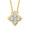 Gold Vermeil Lab Grown Diamond Floral Necklace