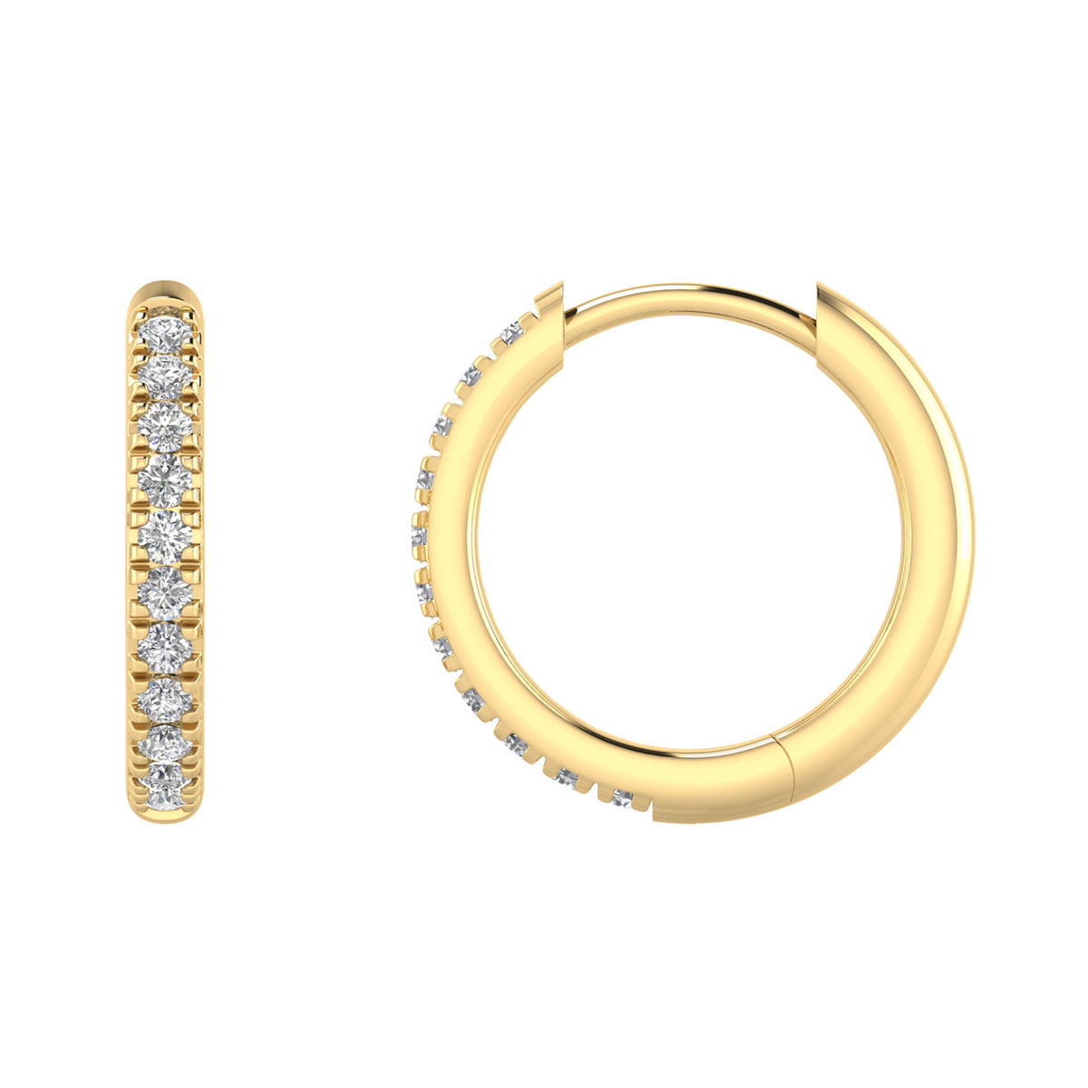 Gold Vermeil 22ct Lab Grown Diamond Huggies