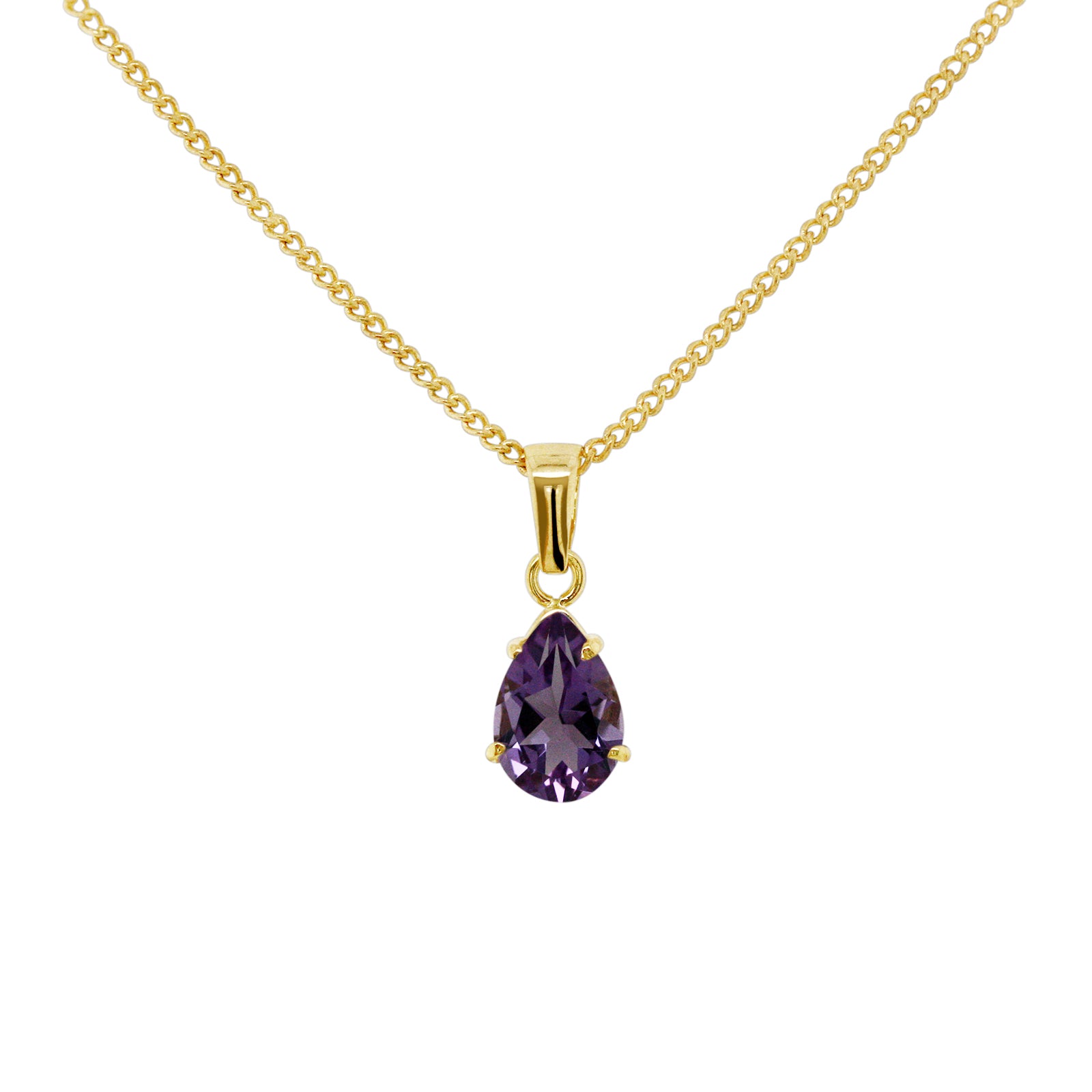 Teardrop amethyst sale pendant