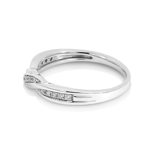 0.12ct Round Diamond Ring With Twist - alternate view