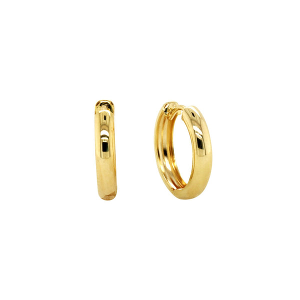 9ct Silver Filled Plain Huggies - alternate view