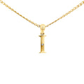 9ct Yellow Gold Diamond Set Block Initial Letter I