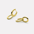 Najo Astra Yellow Gold Plated Huggie Earrings