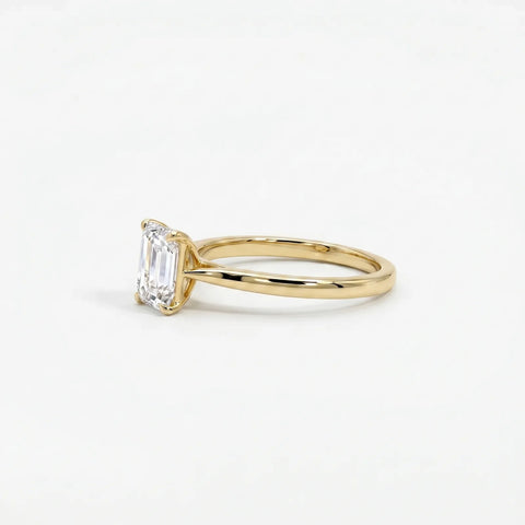 1.00ct Emerald Cut Lab Grown Diamond Engagement - alternate view