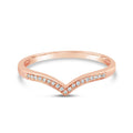 0.05ct Round Natural Diamond V Shape Ring