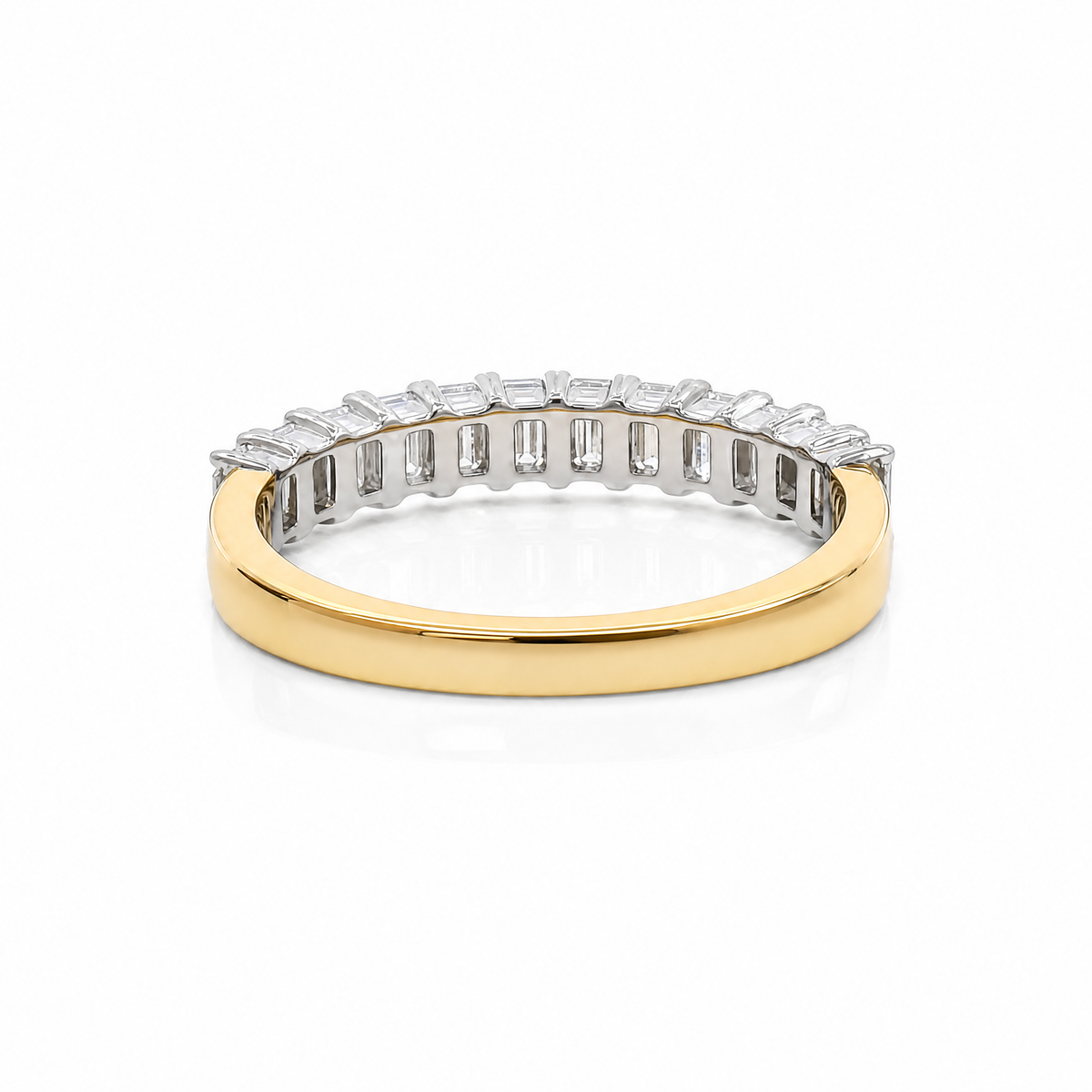 18ct Two Tone Lab Grown Diamond Wedding Ring