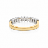 18ct Two Tone Lab Grown Diamond Wedding Ring