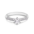 18ct White Gold Antwerp Round Brilliant Cut Diamond Engagement Ring