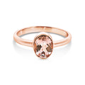 9ct Rose Gold Oval Morganite Ring
