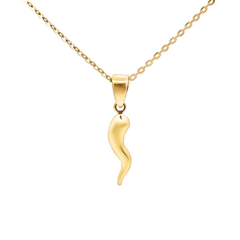9ct Yellow Gold Small Chili Pendant - alternate view