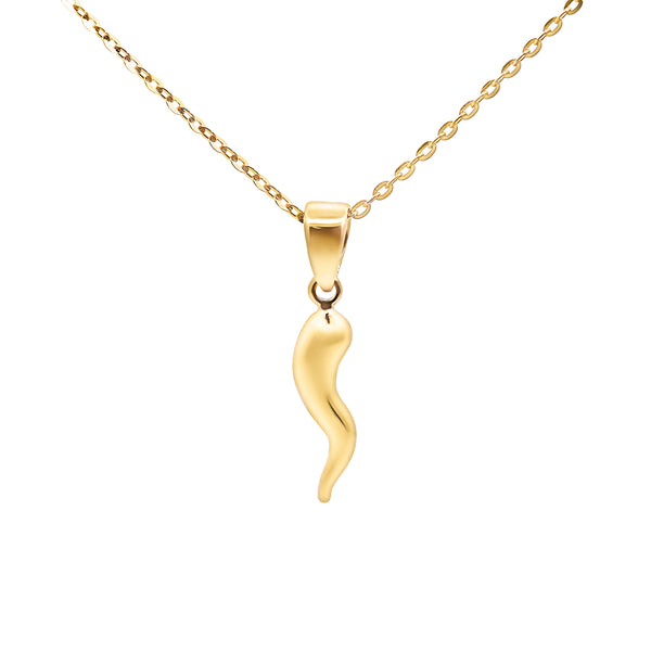 9ct Yellow Gold Small Chili Pendant - alternate view