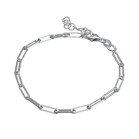 Sterling Silver Oblong Link Bracelet - alternate view