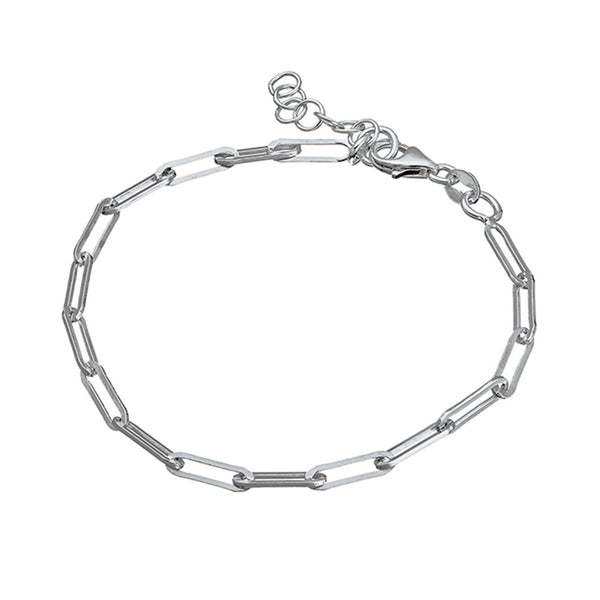 Sterling Silver Oblong Link Bracelet - alternate view