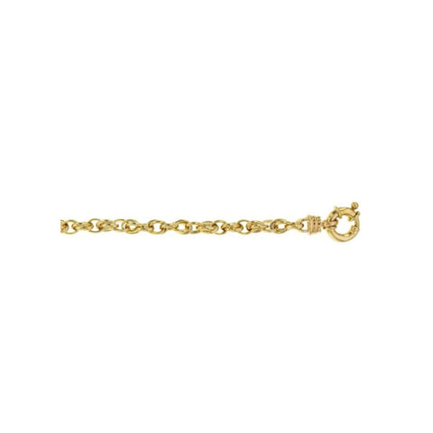9ct Yellow Gold Silver Filled Double Belcher Bracelet - alternate view