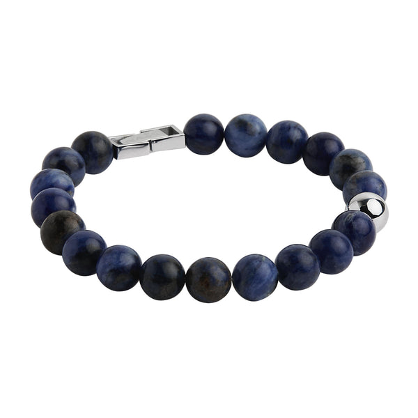 Najo Atlas Men's 10mm Beaded Sodalite Bracelet - alternate view