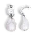 Sterling Silver Baroque Pearl Drop Earrings
