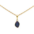 9ct Yellow Gold Opal Geometric Shape Pendant