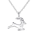 Sterling SIlver Reindeer Necklace on 45cm Chain