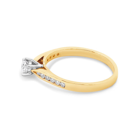 0.42ct Round Natural Diamond Engagement Ring - alternate view