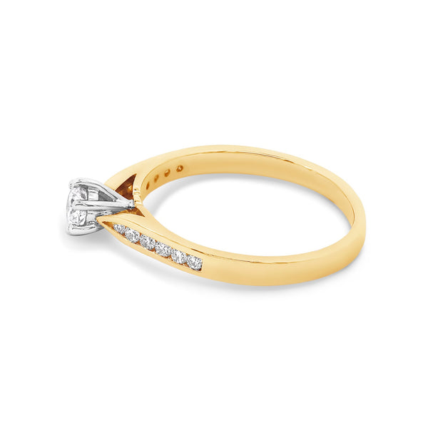0.42ct Round Natural Diamond Engagement Ring - alternate view