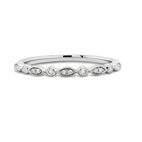 9ct White Gold Diamond Wedding Ring - alternate view