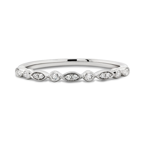 9ct White Gold Diamond Wedding Ring - alternate view