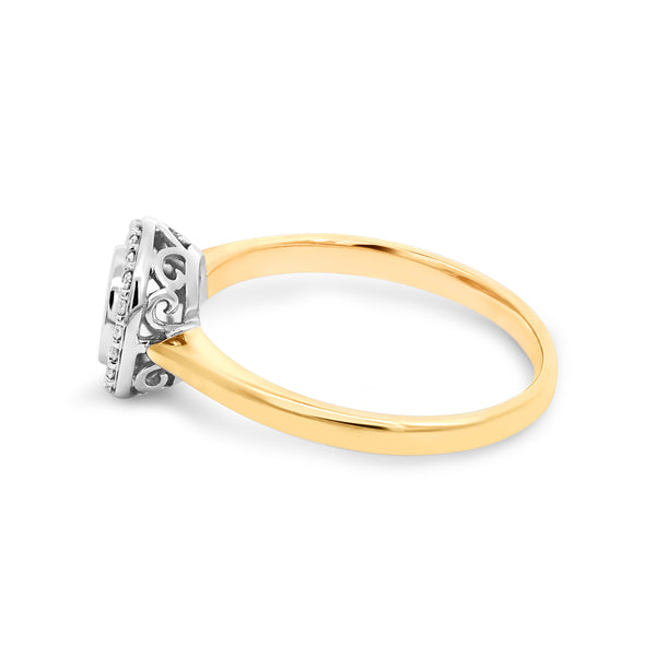 0.20ct Round Natural Diamond Cluster Ring - alternate view