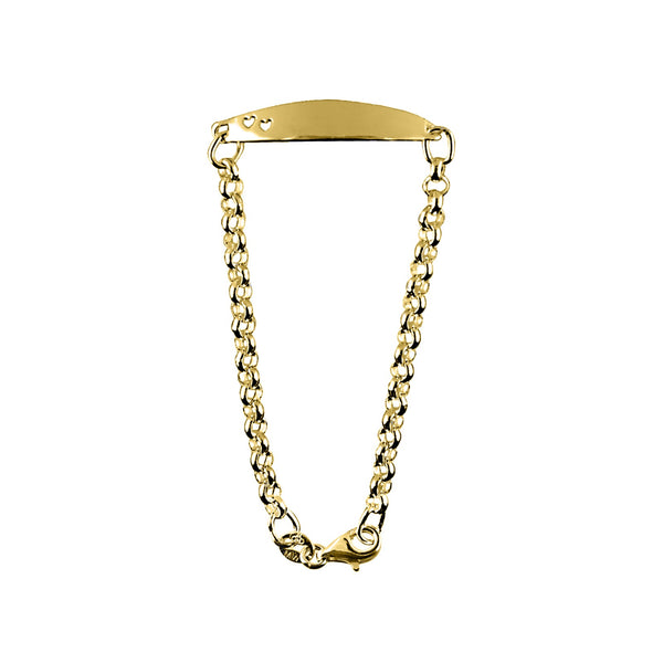 9ct Yellow Gold Baby Engravable ID Bracelet - alternate view